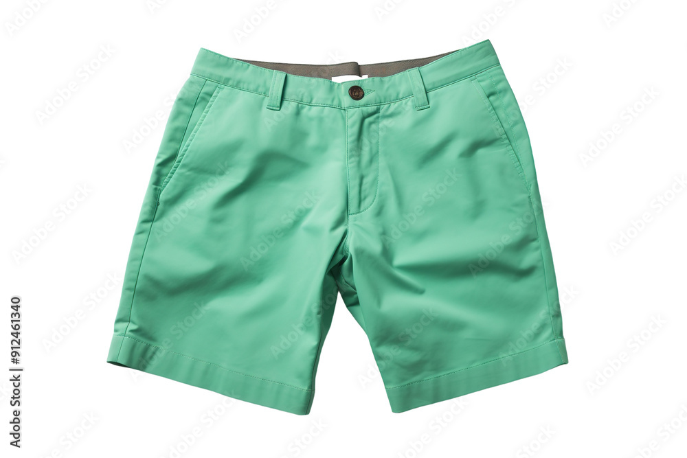 A Pair of Crisp Green Shorts Ready for Summer Fun on a White or Clear Surface PNG Transparent Background A Pair of Crisp Green Shorts Ready for Summer Fun on a White or Clear Surface PNG Transparent Background