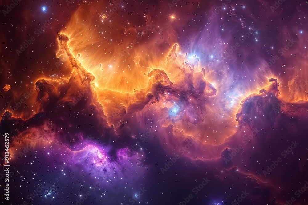 Fototapeta premium Celestial Cosmic Nebula Backgrounds for Galactic Imagery