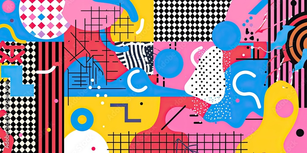 Abstract geometric design, bold colors. Abstract geometric design, bold colors.