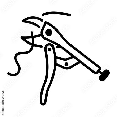 A linear style icon of vice grip 