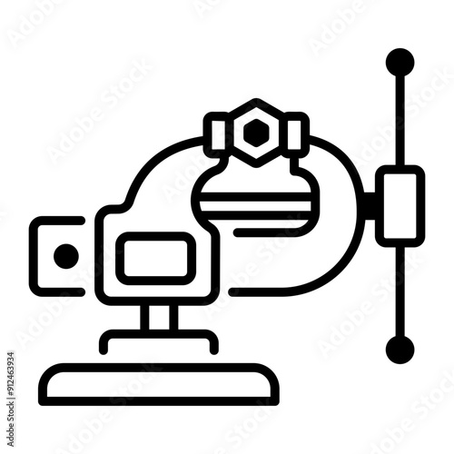 A linear style icon of bench vice 