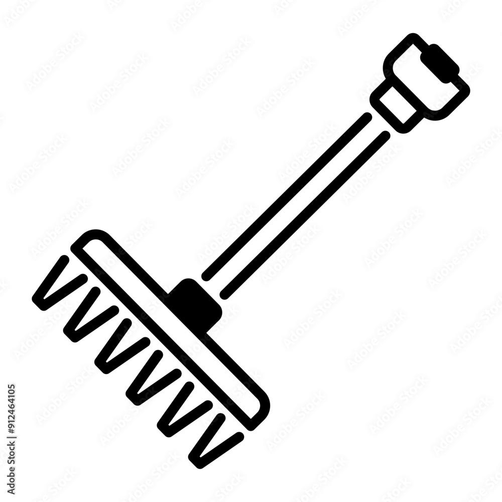 An outline style icon of rake An outline style icon of rake