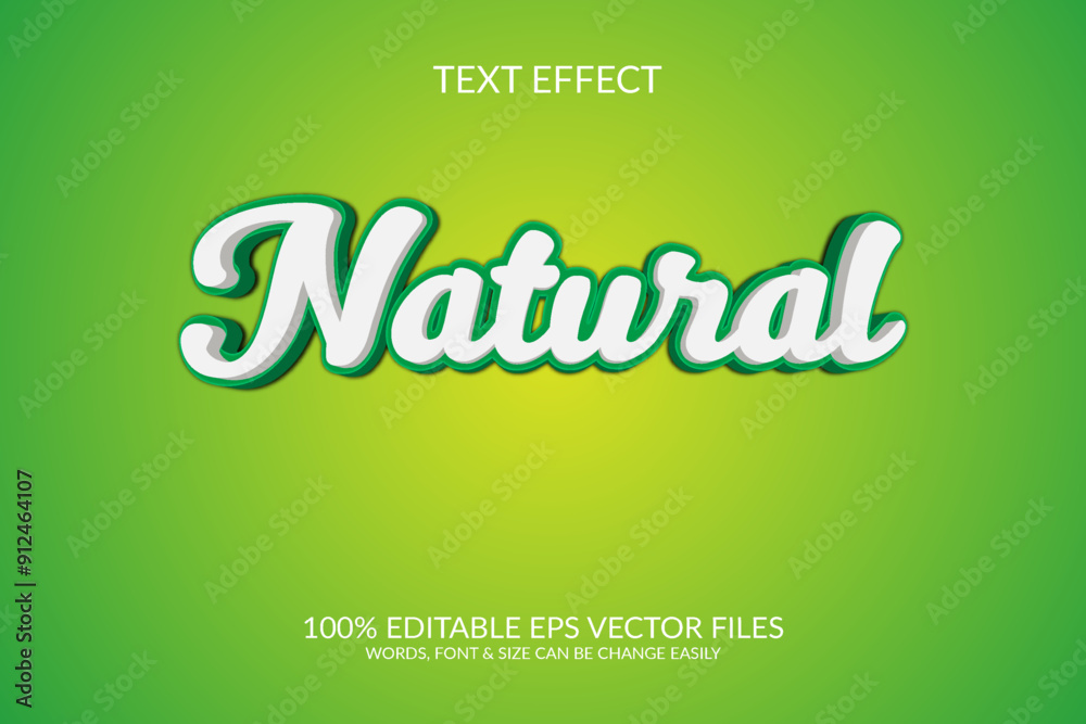 Natural customize vector eps 3d text effect illustration. Natural customize vector eps 3d text effect illustration.
