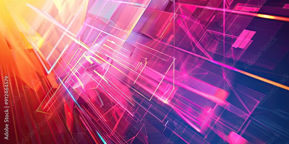 Abstract geometric shapes in pink and blue. Abstract geometric shapes in pink and blue.