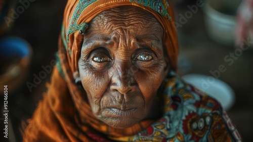Close-up portrait of an eld...