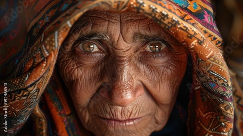 Close-up portrait of an eld...
