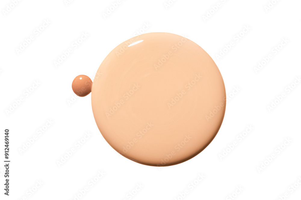 Make up smear foundation smudge texture white isolated background Make up smear foundation smudge texture white isolated background