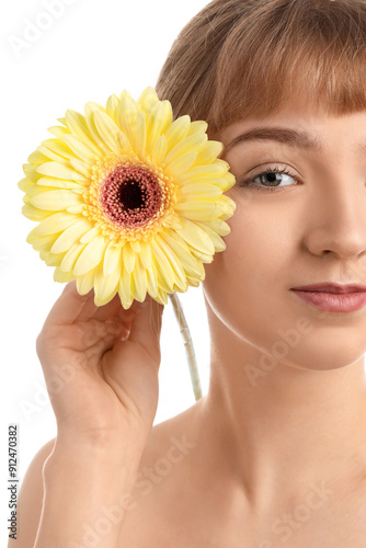 Beautiful young woman with ...