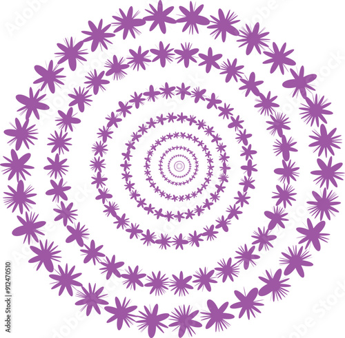 Spring Hibiscus Flower Vector Art Graphic Style Textiles Vector.eps