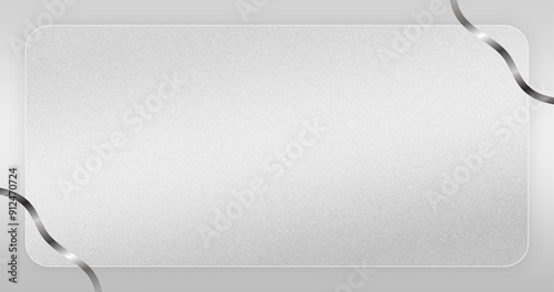 grey glassmorphism textured faded background. realistic glass morphism effect with set of transparent glass plate. Card on light background with silver stripes ui ux illustration in futuristic mode photo