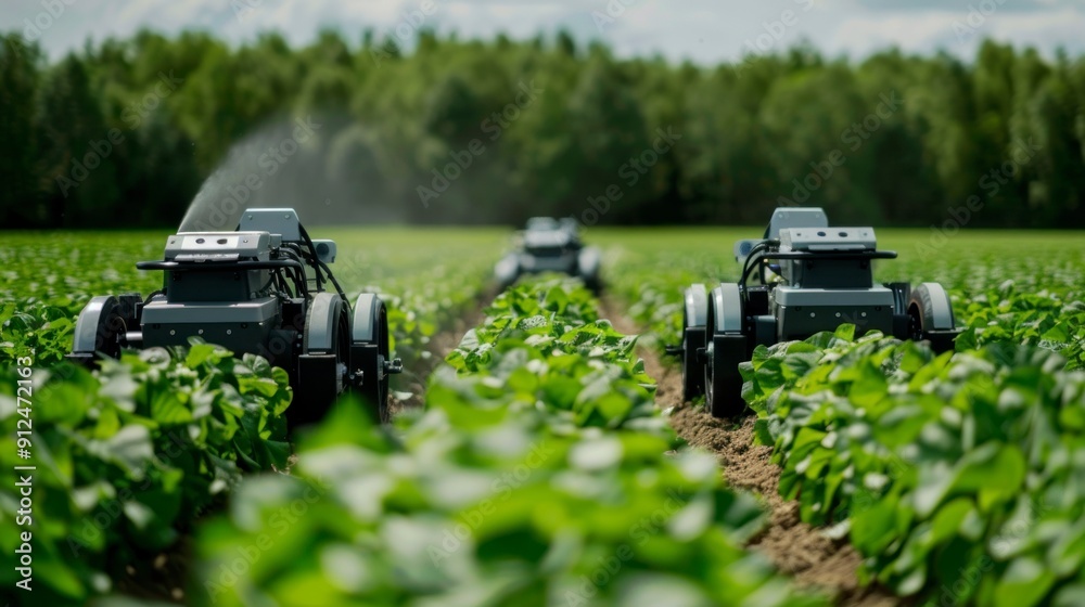 Autonomous Robots Working in a Field of Green Crops Autonomous Robots Working in a Field of Green Crops