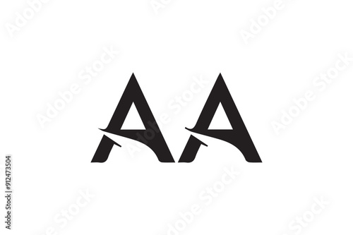 AA letter  logo design icon template elements colorful alphabet collection type characters logo type. 