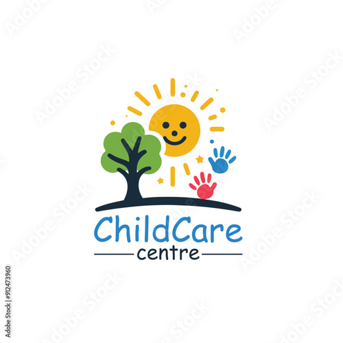 kids logo, child care center, daycare logo, education logo, care logo, child care logo, preschool logo, kindergarten, playgroup logo ,baby care, playground logo, joyful kids vector
