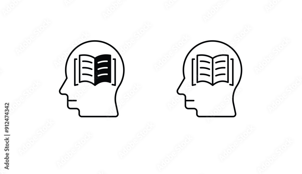Knowledge icon design with white background stock illustration Knowledge icon design with white background stock illustration