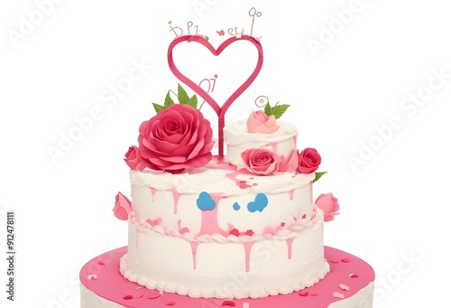 14 August theme card cake topper illustration beautiful pic