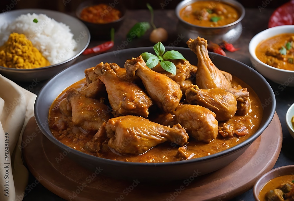 Tasty butter chicken curry dish from Indian cuisine Tasty butter chicken curry dish from Indian cuisine
