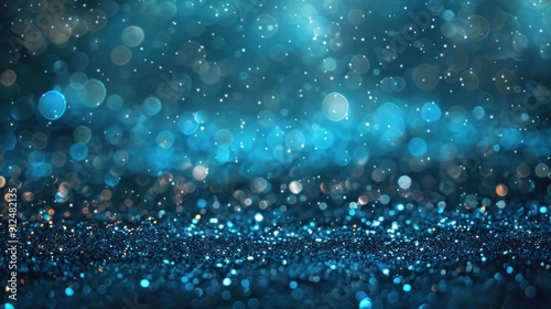 Abstract Blue Glitter Background