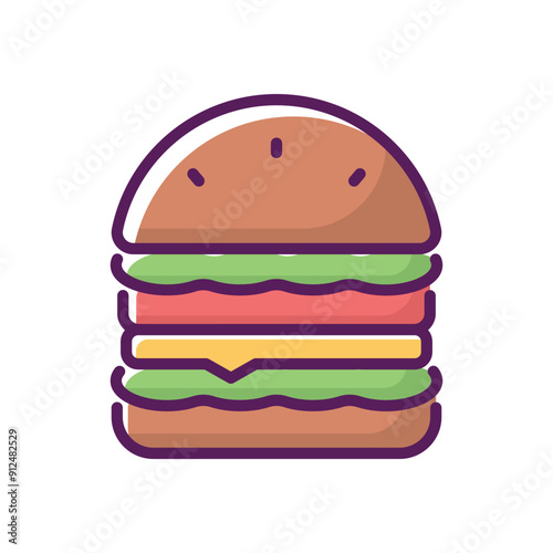  Burger vector icon