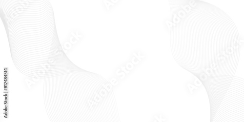 Modern white flowing wave lines and glowing moving lines. Futuristic technology and sound wave lines background. Vector Abstract white digital blend wave lines and technology background.