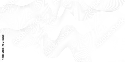 Modern white flowing wave lines and glowing moving lines. Futuristic technology and sound wave lines background. Vector Abstract white digital blend wave lines and technology background. 