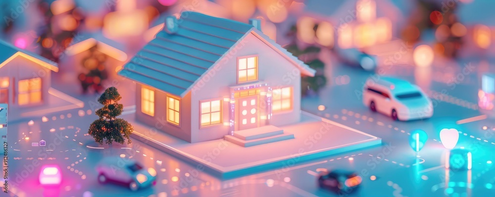 Smart home with interconnected devices, depicting the Internet of Things IoT Smart home with interconnected devices, depicting the Internet of Things IoT