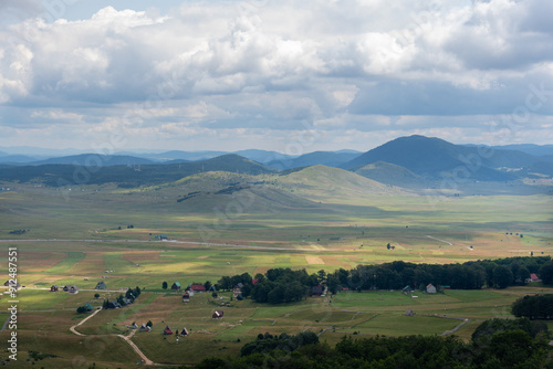 Majestic summer day in the Durmitor National park. Village Zabljak, Montenegro, Balkans, Europe. Scenic image of popular travel destination. Discover the beauty of earth. Hiking nature destination