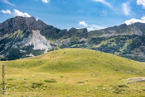 Majestic summer day in the Durmitor National park. Village Zabljak, Montenegro, Balkans, Europe. Scenic image of popular travel destination. Discover the beauty of earth. Hiking nature destination