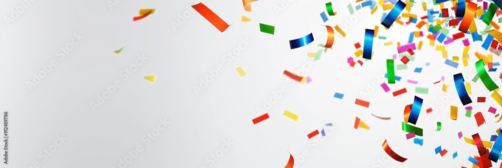 Fototapeta premium Corporate success celebration minimalist confetti explosion symbolizing joy and achievement