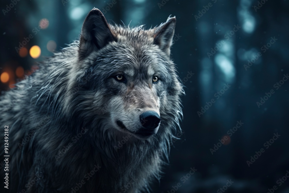 wolf background. Cinematic lighting, with generative ai wolf background. Cinematic lighting, with generative ai