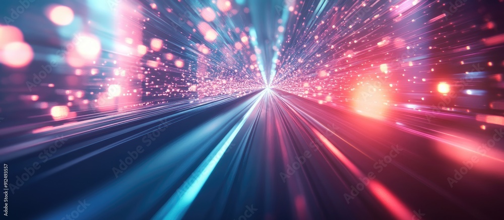 Dynamic abstract light glare with a focus on speed and futuristic technology Dynamic abstract light glare with a focus on speed and futuristic technology