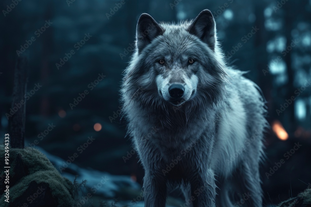 wolf background. Cinematic lighting, with generative ai wolf background. Cinematic lighting, with generative ai