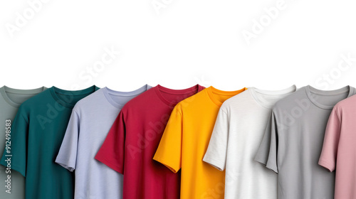 Colorful T-shirt isolated on transparent background