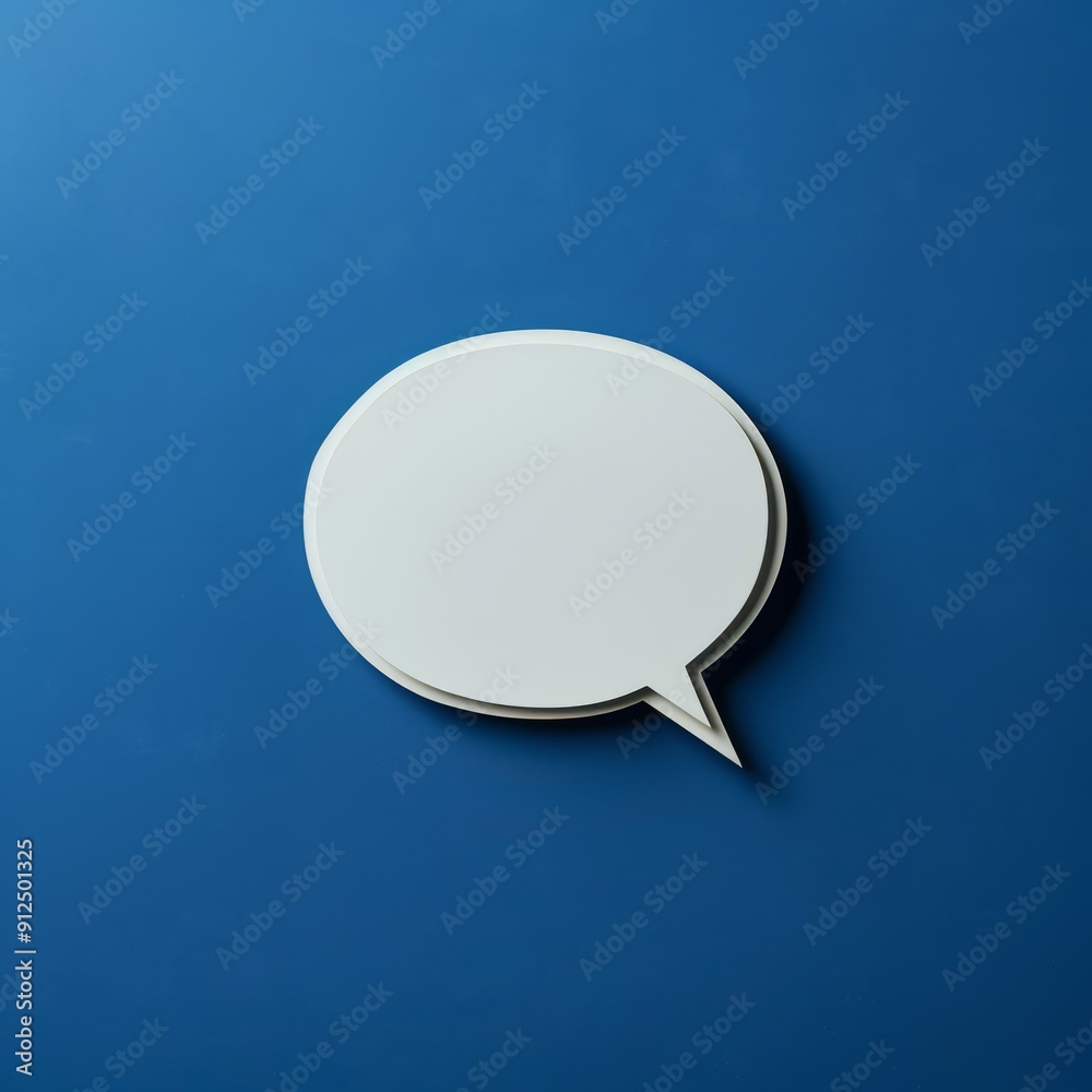blank speech bubble on a dark blue background blank speech bubble on a dark blue background