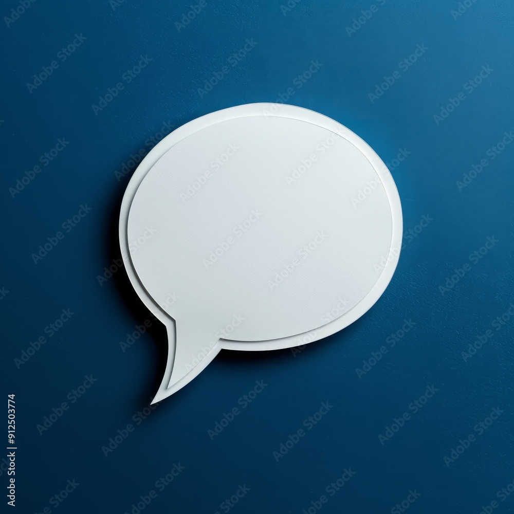 blank speech bubble on a dark blue background blank speech bubble on a dark blue background