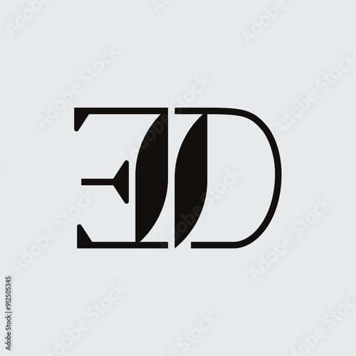 Initial letter ED logo design creative modern symbol icon monogram

