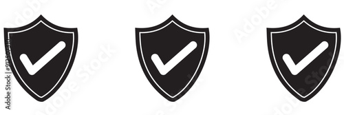 Verified badge icon tick symbol vector approved check mark icon. Blue green checkmark icons - Certificate badge Quality certify icon
