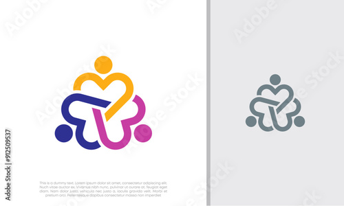 Global Community Logo Icon Elements Template. Community human Logo template vector. Community health care. Abstract Community logo. Human Resources Consulting Company.