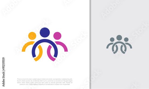 Global Community Logo Icon Elements Template. Community human Logo template vector. Community health care. Abstract Community logo. Human Resources Consulting Company.