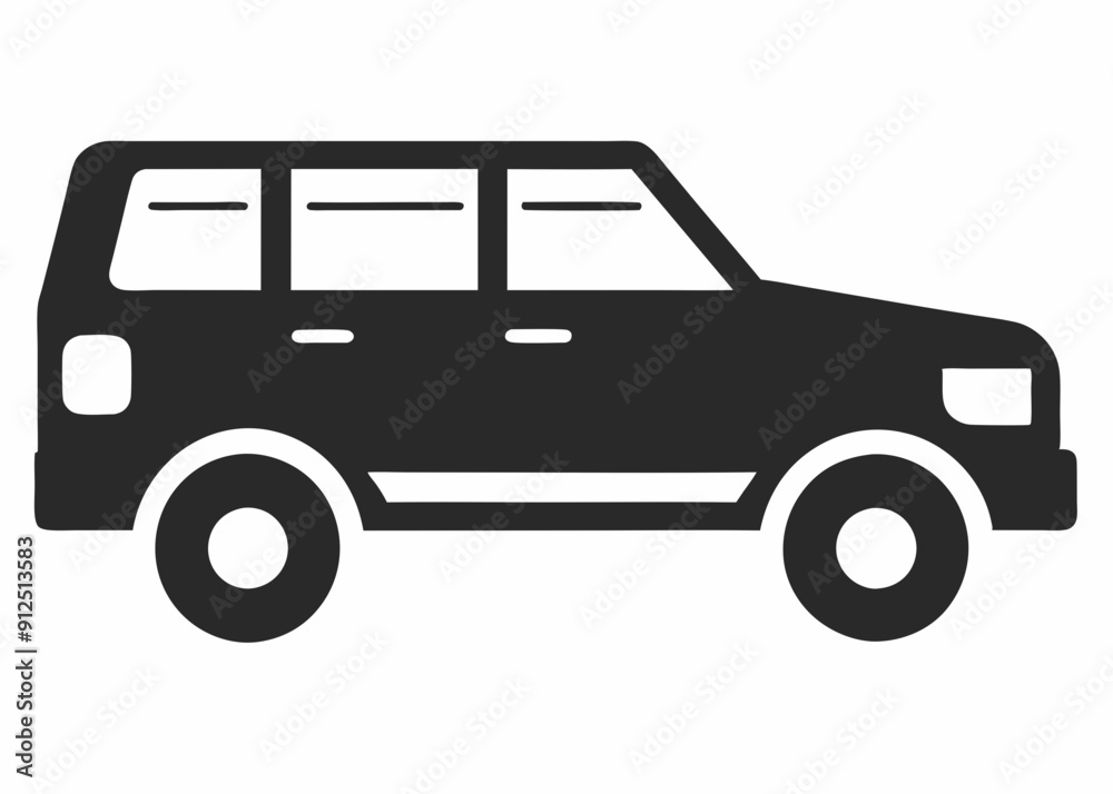 Simple SUV Icon - Vector Graphic Design Simple SUV Icon - Vector Graphic Design
