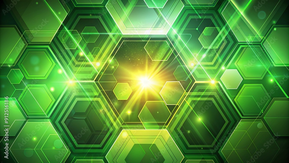 Green Insight Background Vibrant green abstract background with radiant geometric lines and ...