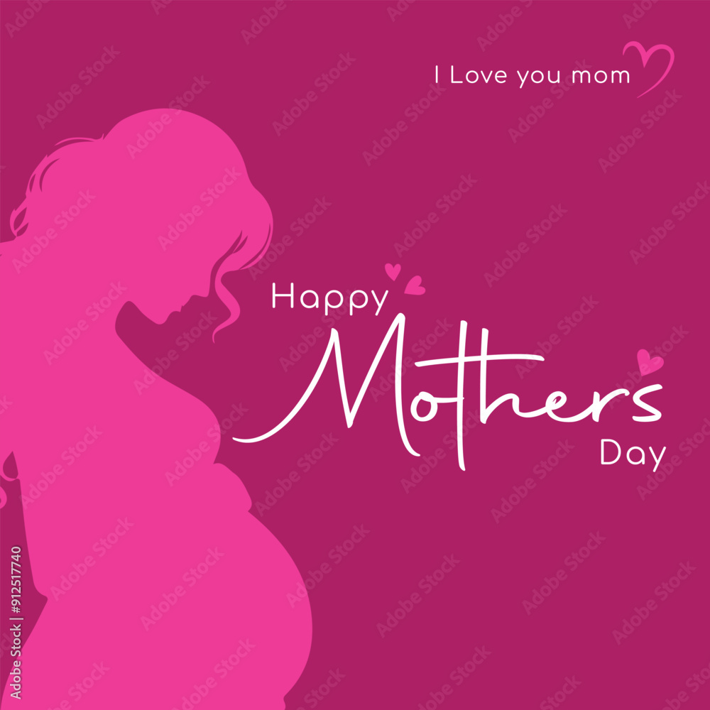 Mothers Day mother and child parenting logo Mom and baby care symbol Mother love vector
