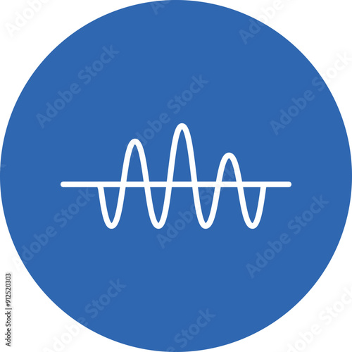 Amplitude line circle icon