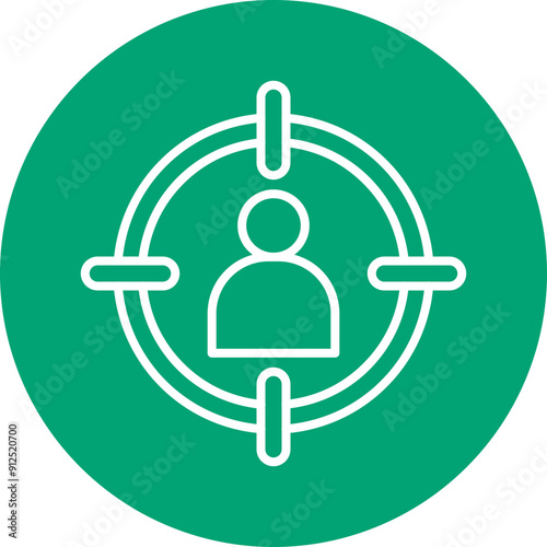 Victim line circle icon
