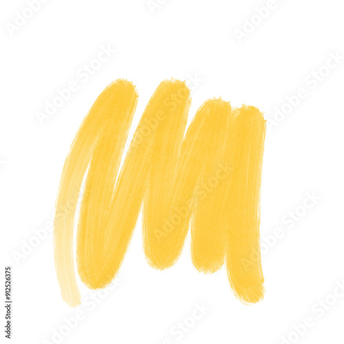 Yellow Abstract Brush Stroke Painted Effect