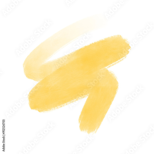 Yellow Abstract Brush Stroke Painted Effect