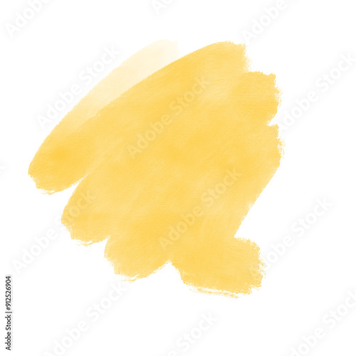 Yellow Abstract Brush Stroke Painted Effect