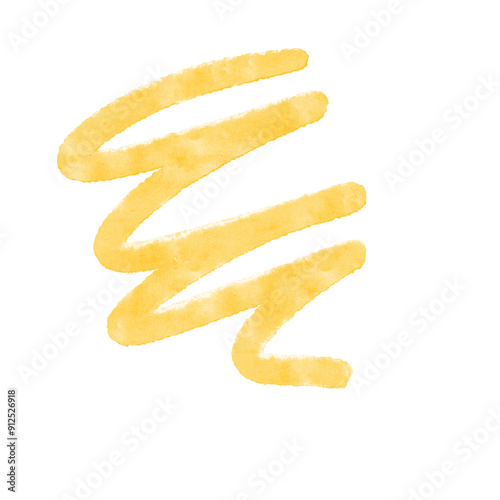 Yellow Abstract Brush Stroke Painted Effect