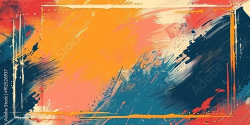 Abstract art with vibrant colors and brushstrokes.