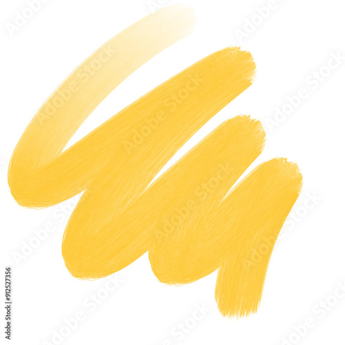 Yellow Abstract Brush Stroke Painted Effect