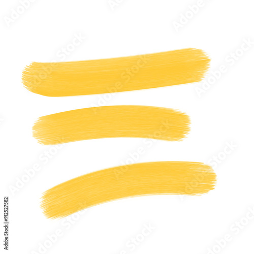 Yellow Abstract Brush Stroke Painted Effect